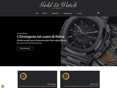 Creazione Sito WEB Gold & Watch gworologi.com | Portfolio What a Show S.r.l. | https://www.whatashow.it