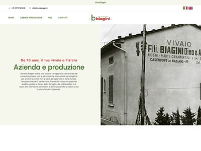 Creazione nuovo sito web Vivai Piante Biagini | Portfolio What a Show S.r.l. | https://www.whatashow.it